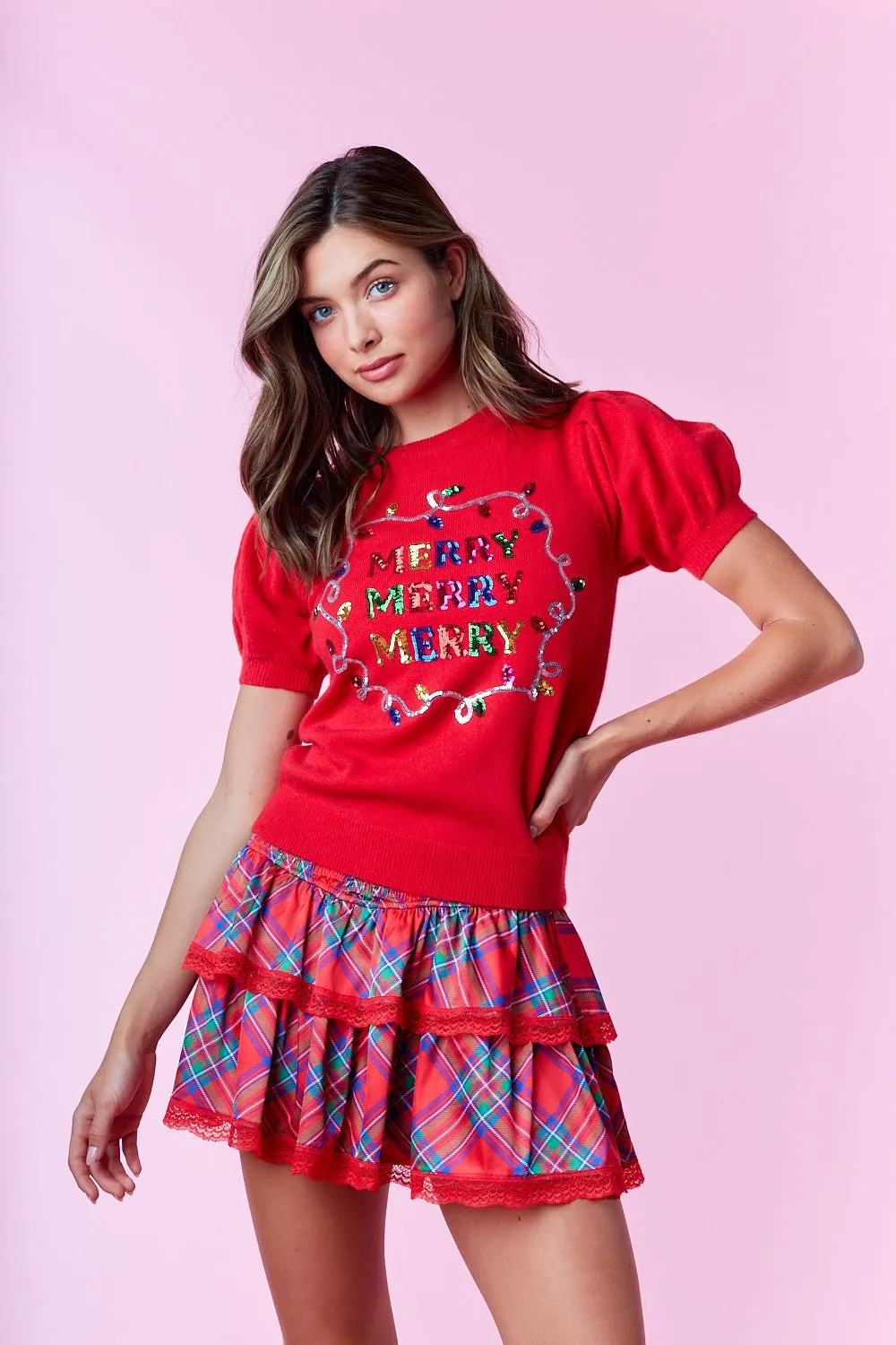 Merry Merry Merry Sequin Knit Sweater