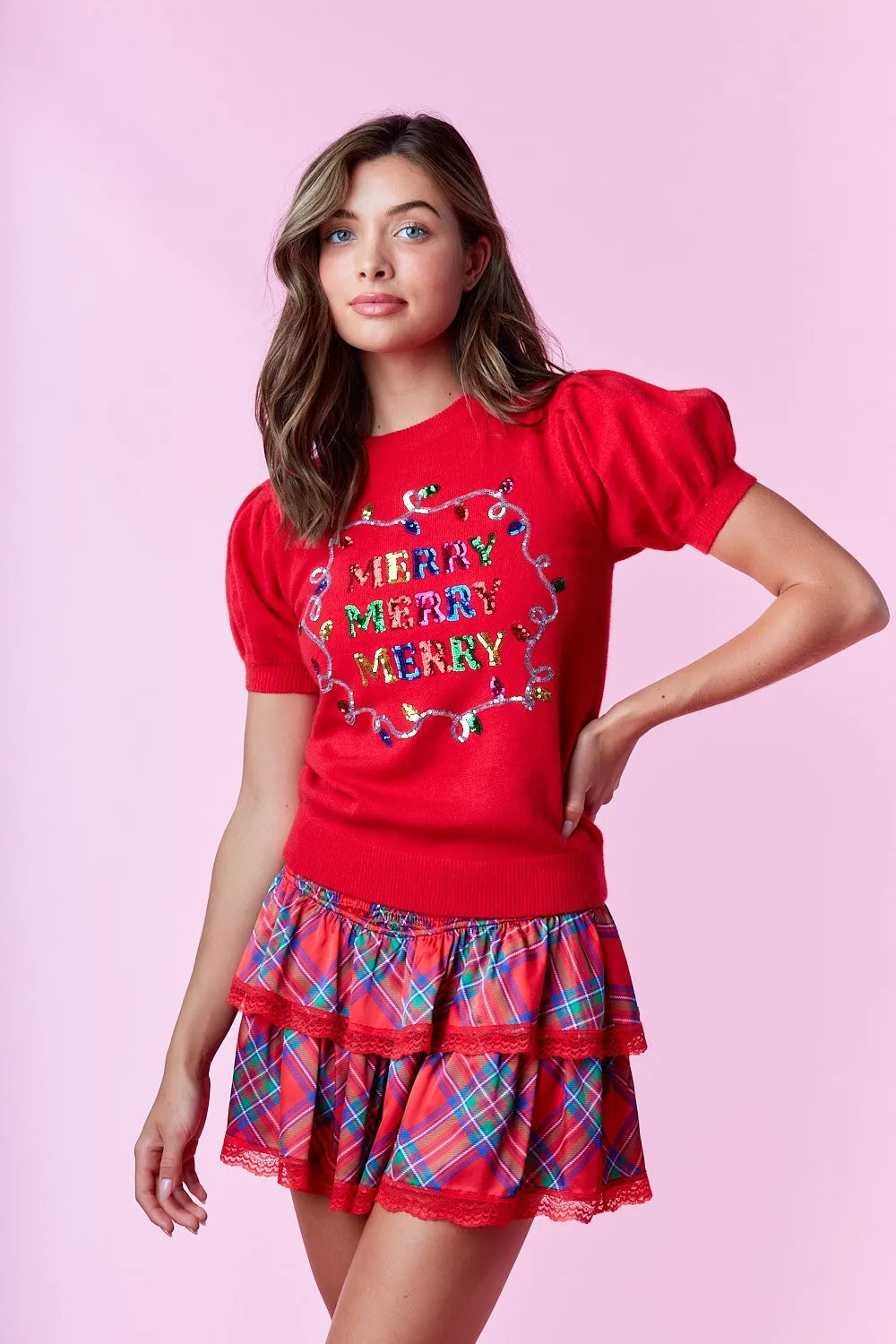 Merry Merry Merry Sequin Knit Sweater