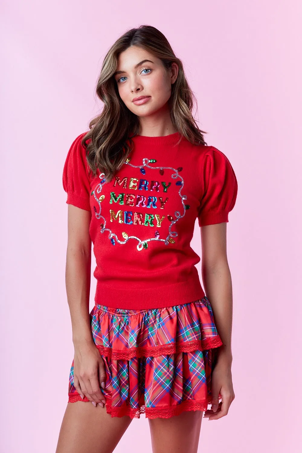 Merry Merry Merry Sequin Knit Sweater