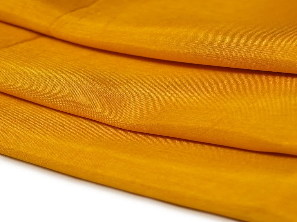 Mustard Plain Viscose Dola Silk Fabric (Wholesale)