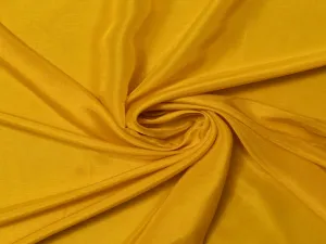 Mustard Plain Viscose Dola Silk Fabric (Wholesale)