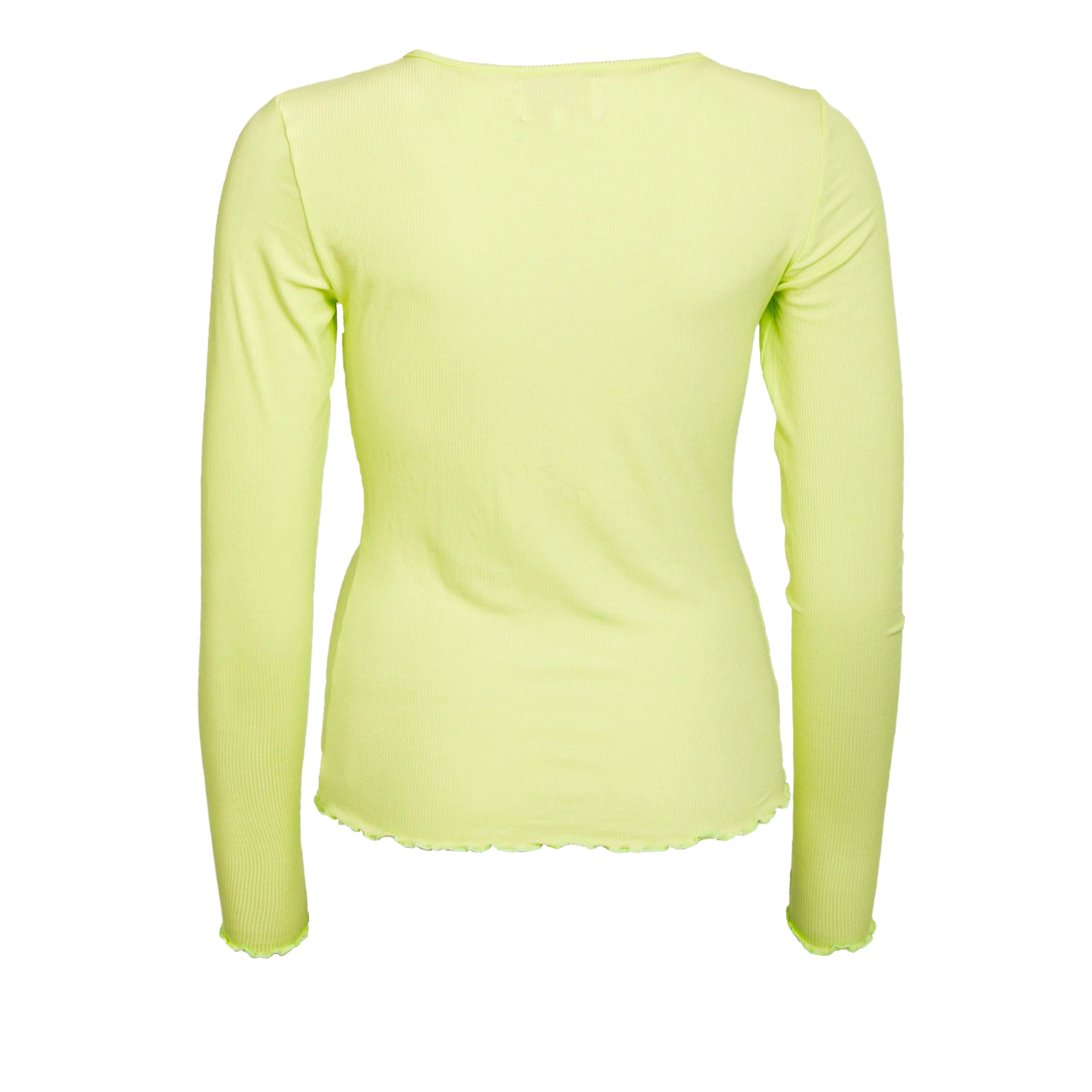 NATALIA LS ROUND NECK  BLOUSE - LIGHT LIME