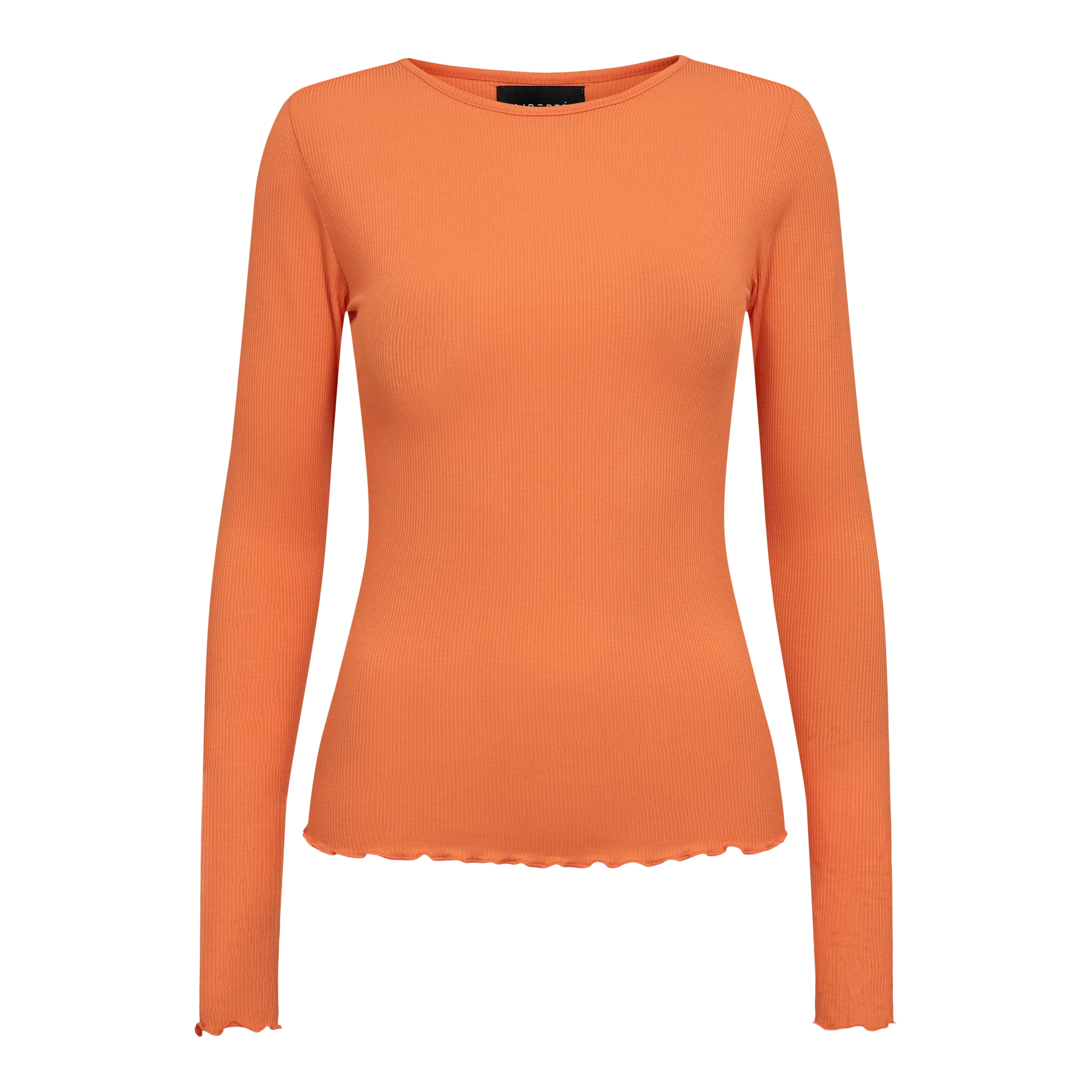 NATALIA LS ROUND NECK  BLOUSE - MANDARIN