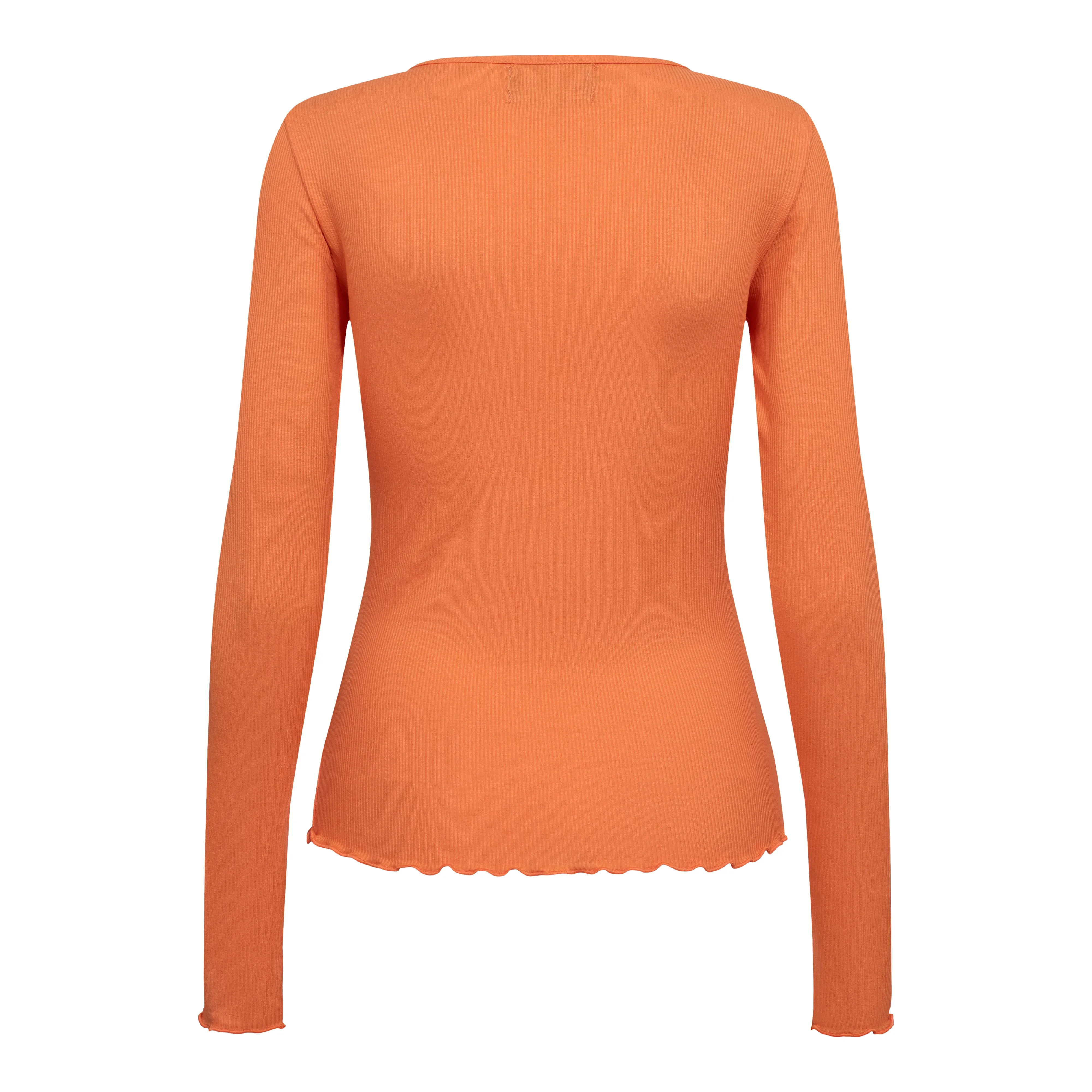 NATALIA LS ROUND NECK  BLOUSE - MANDARIN