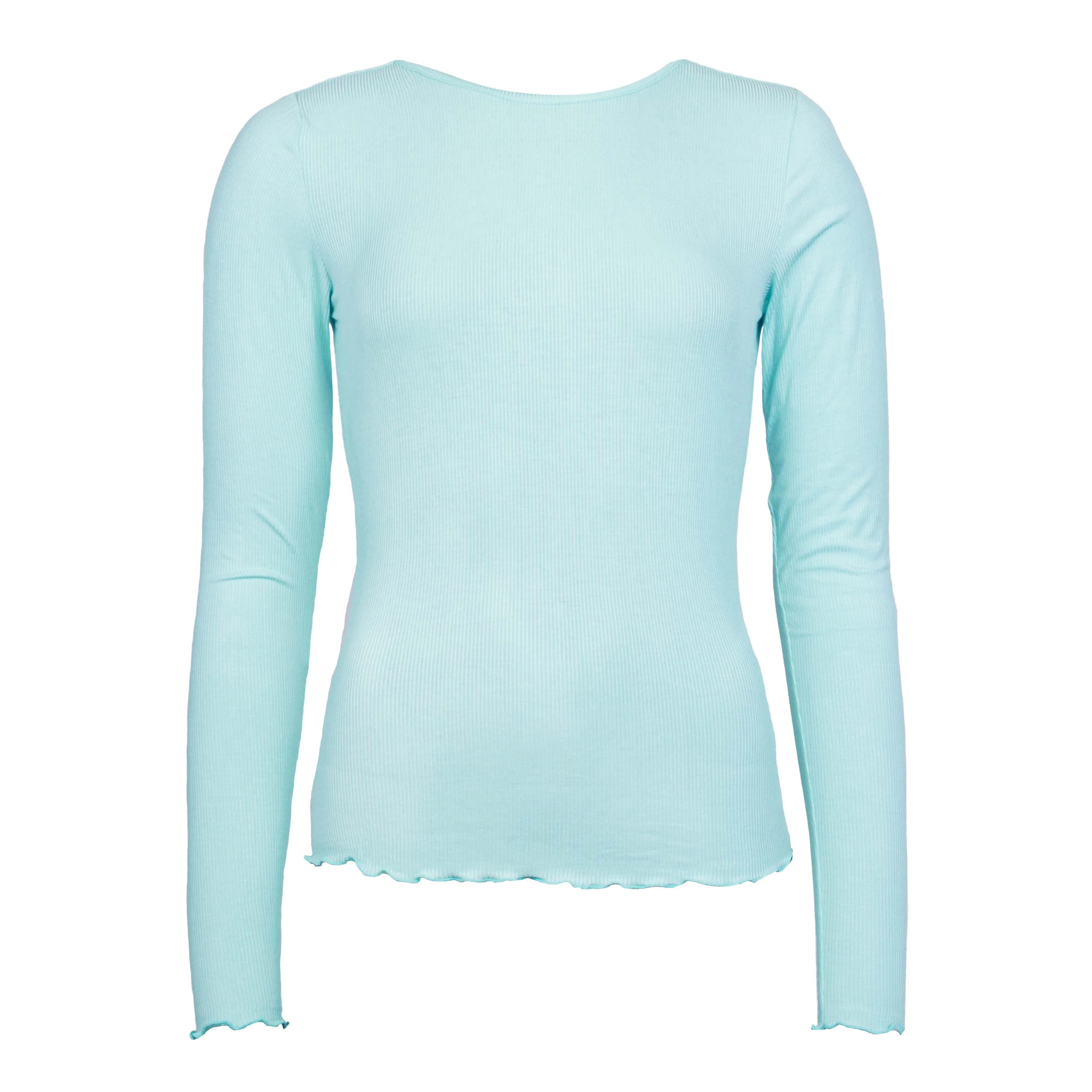 NATALIA LS ROUND NECK  BLOUSE - MINT