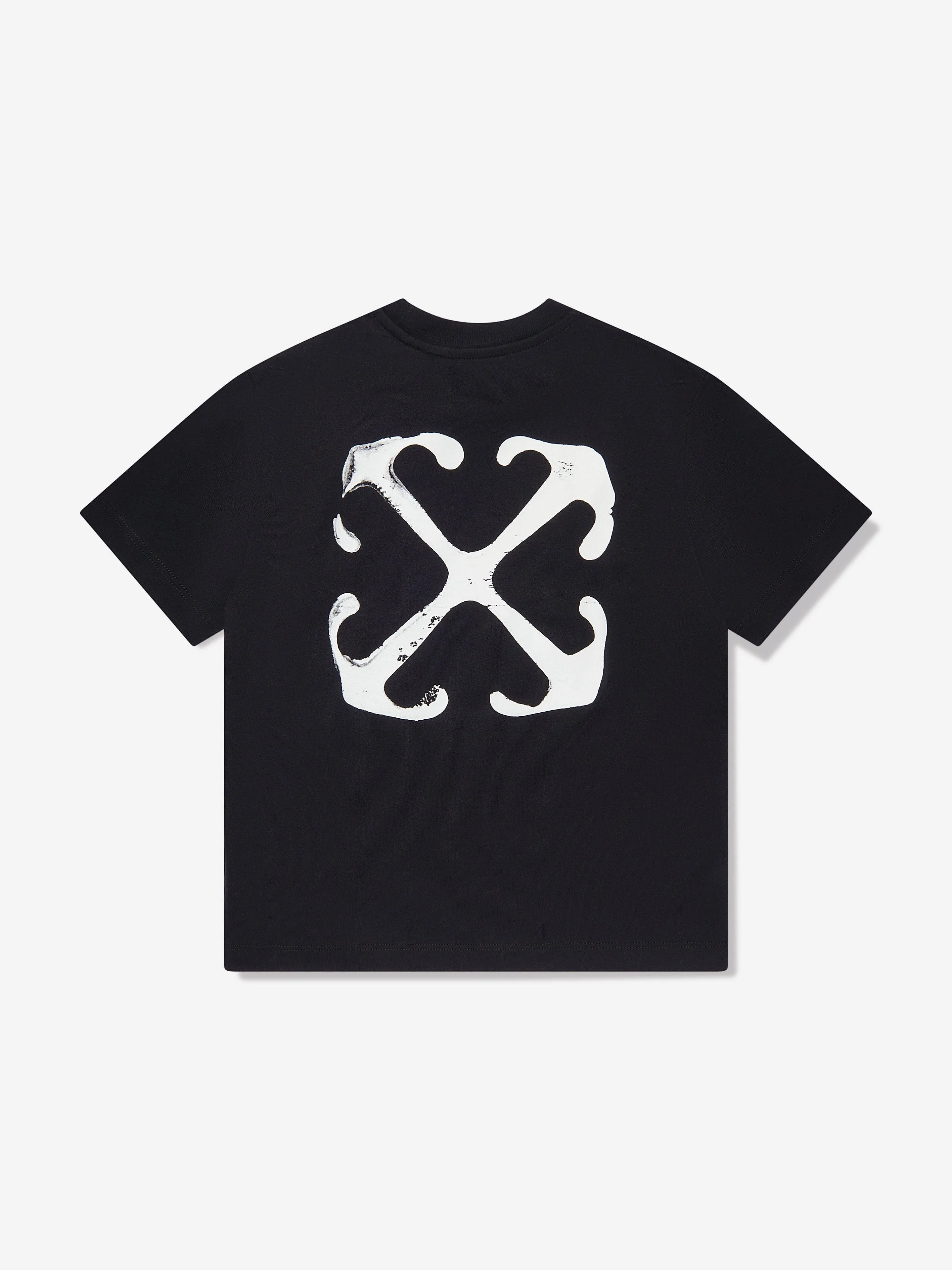 Off-White Boys Paint Graphic T-Shirt in Black