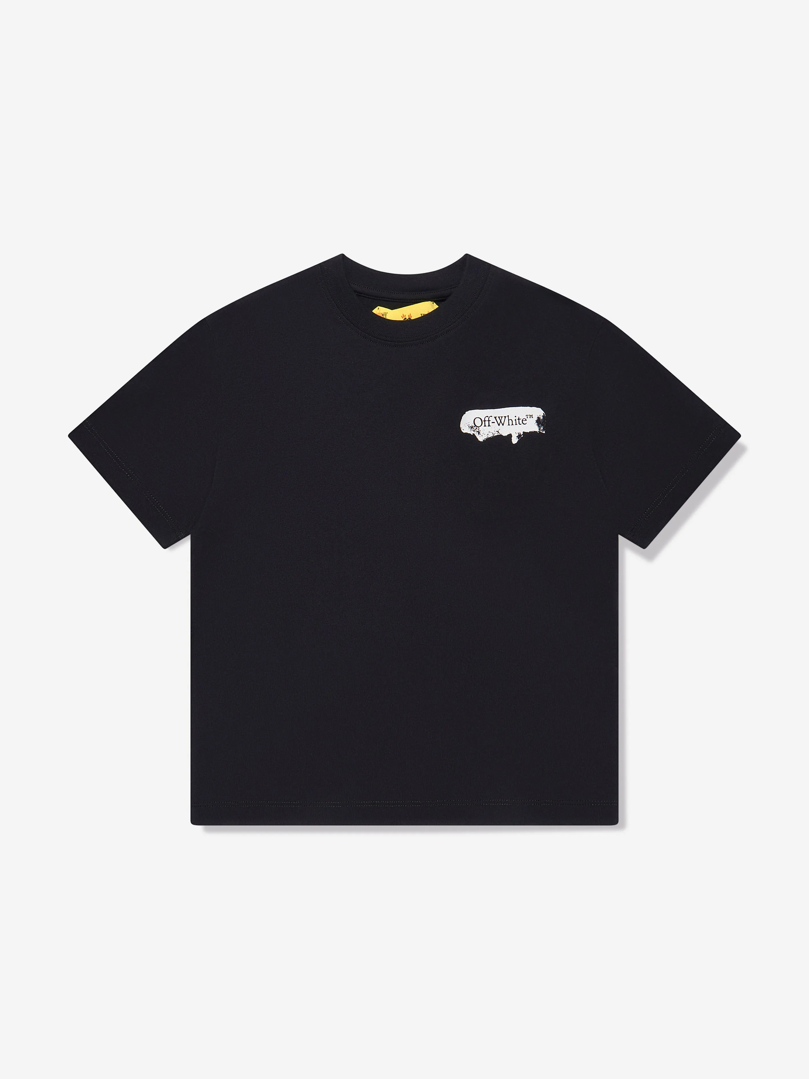 Off-White Boys Paint Graphic T-Shirt in Black