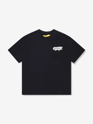 Off-White Boys Paint Graphic T-Shirt in Black