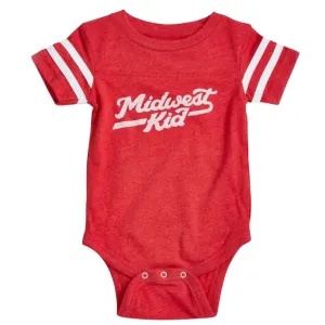 Orchard Street - Midwest Kid Onesie in Heather Red