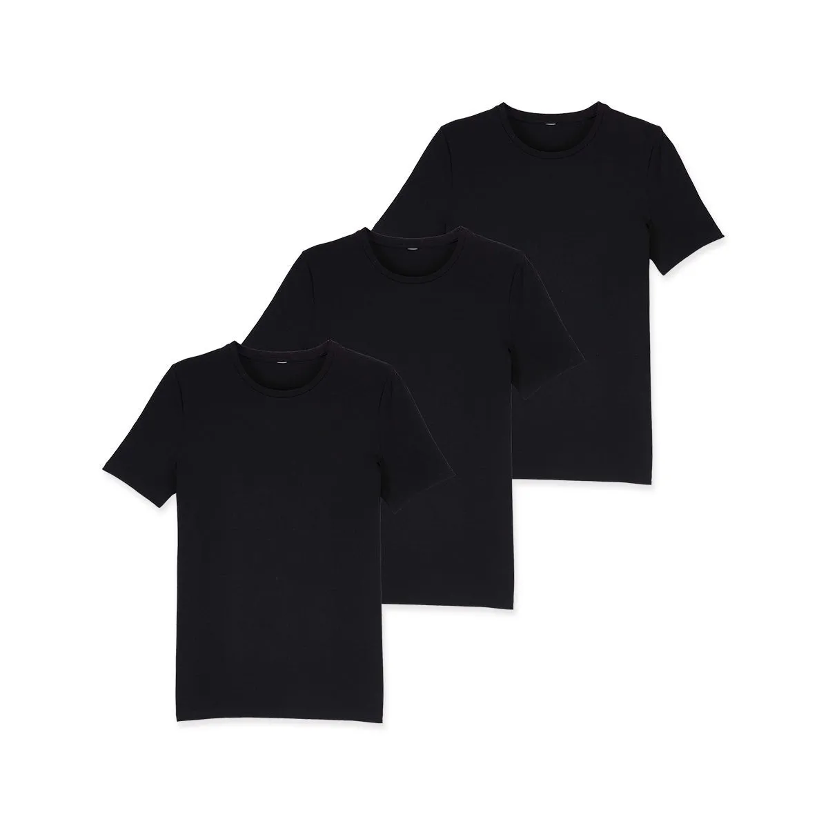 Pack of 3 Mens Basic Round Neck Cotton Undershirt