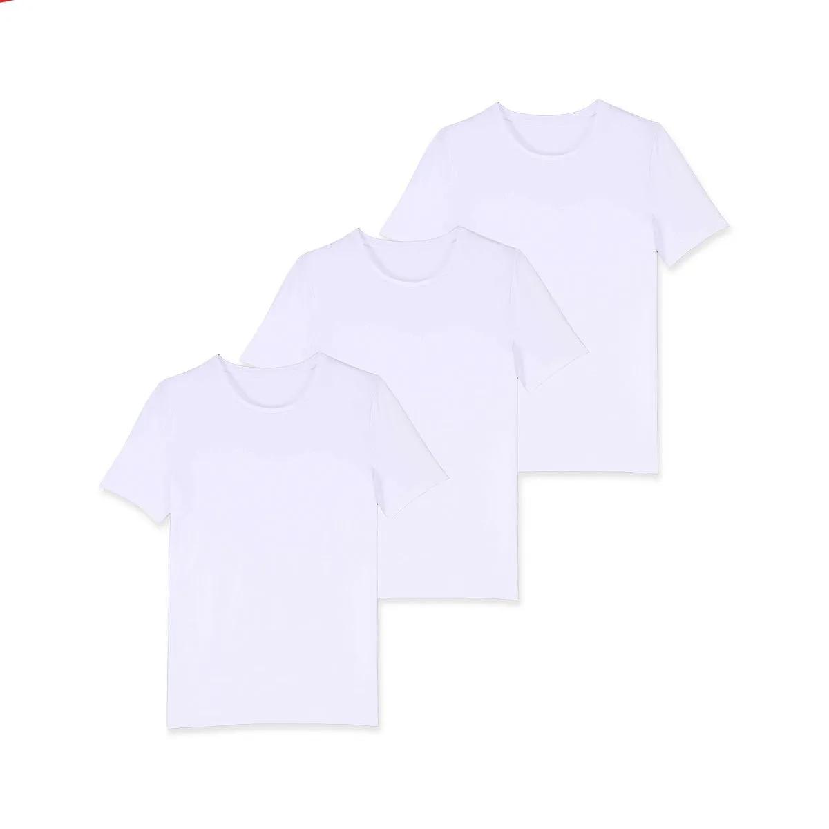 Pack of 3 Mens Basic Round Neck Cotton Undershirt