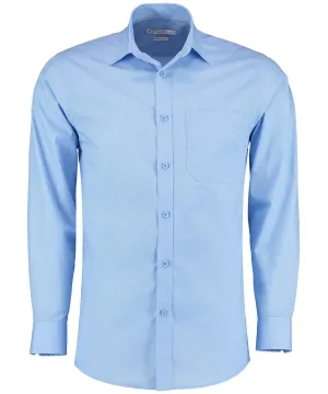 Poplin shirt long-sleeved (tailored fit) | Light Blue