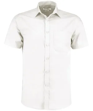 Poplin shirt short-sleeved (tailored fit) | White*