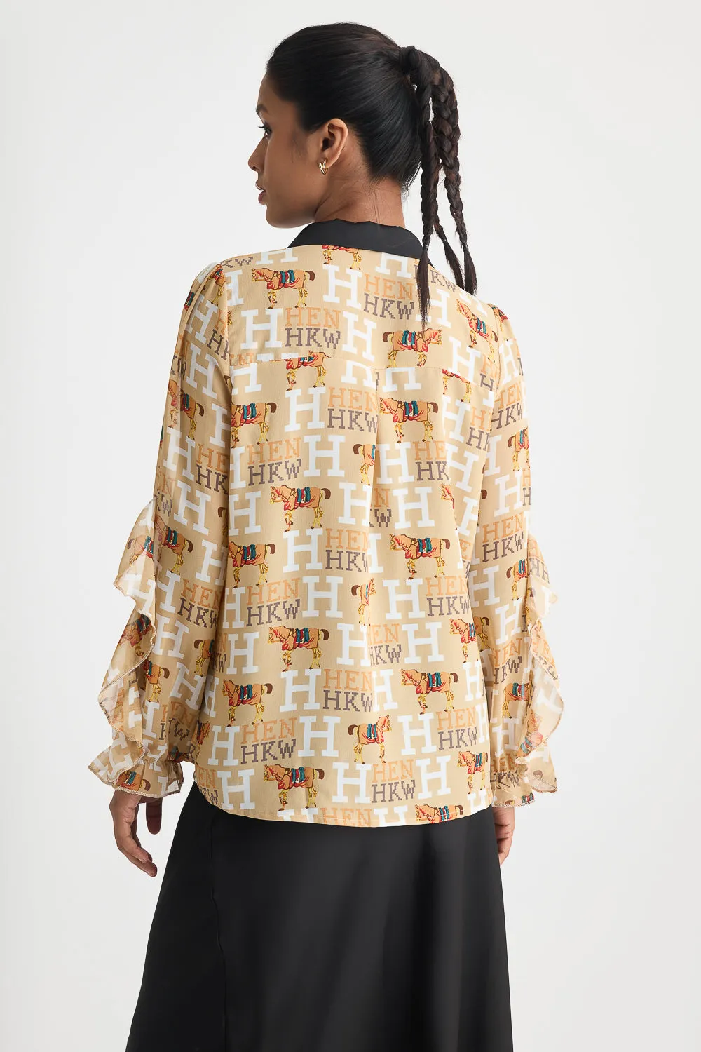 Printed Sheer Shirt