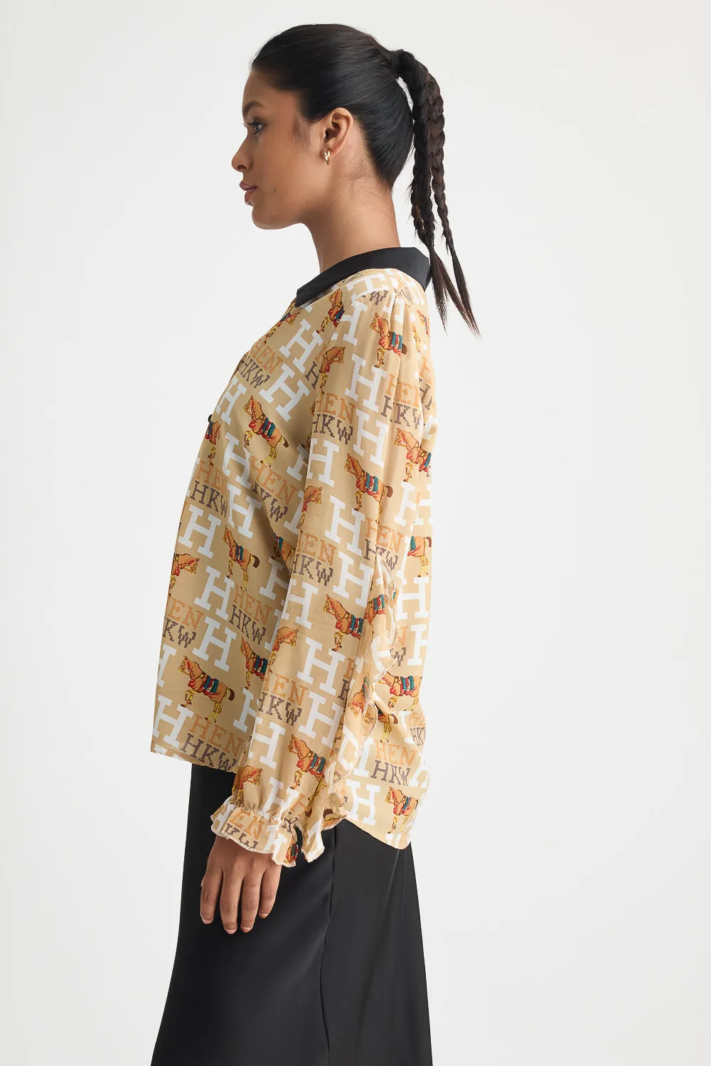 Printed Sheer Shirt