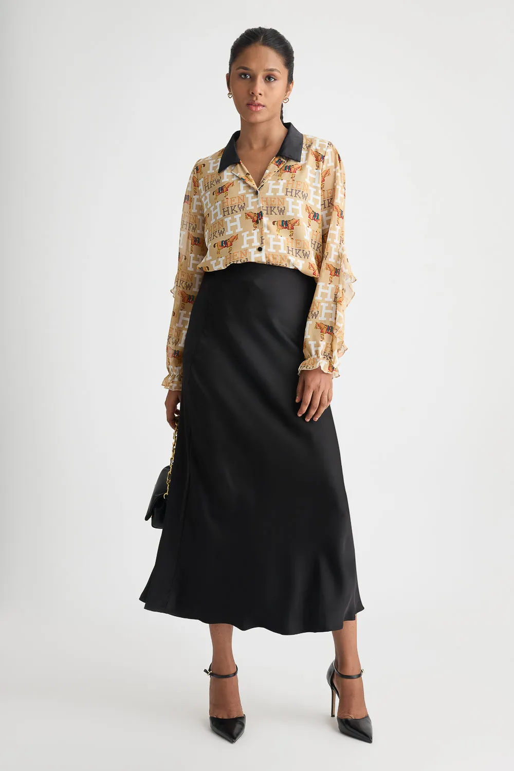 Printed Sheer Shirt