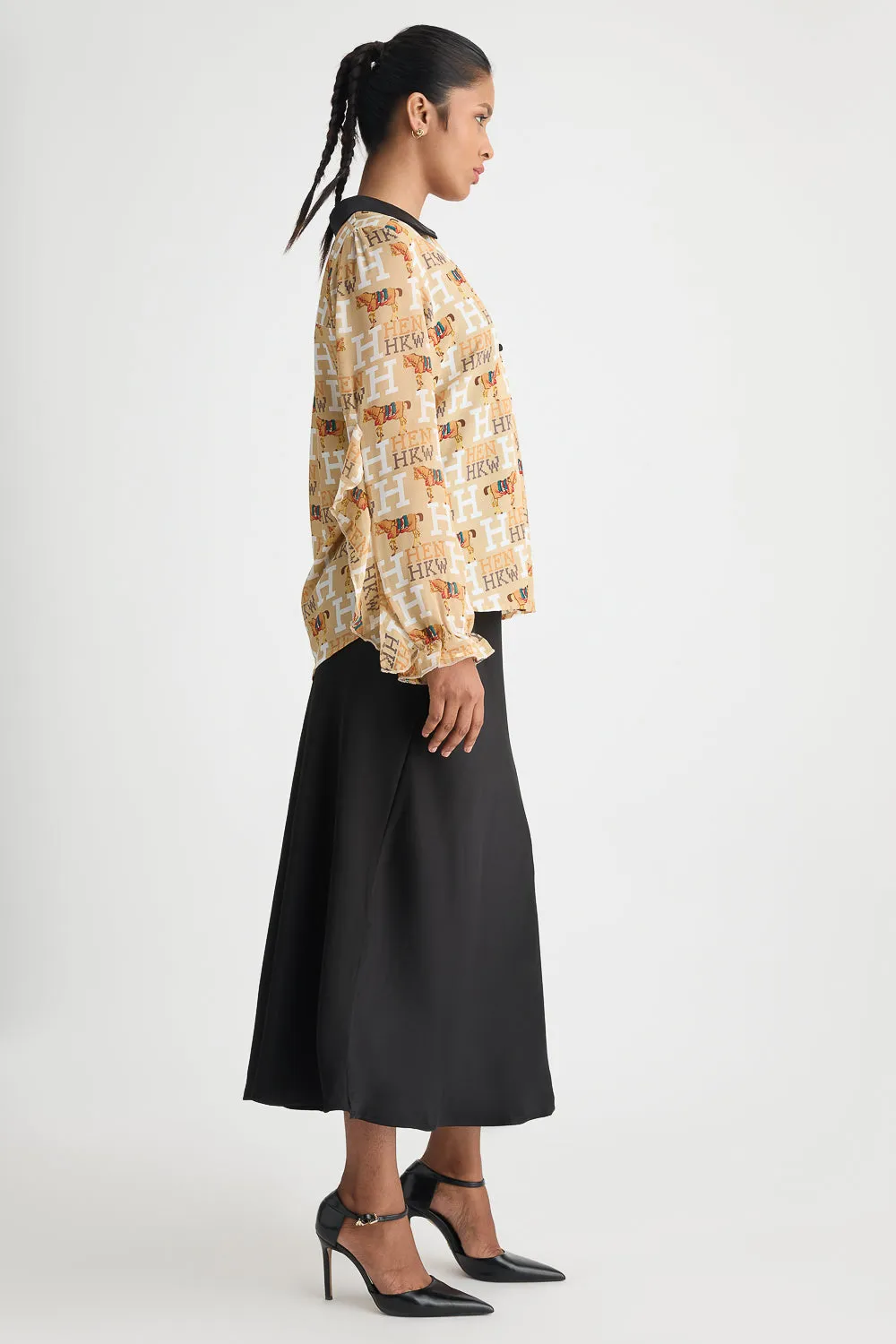 Printed Sheer Shirt