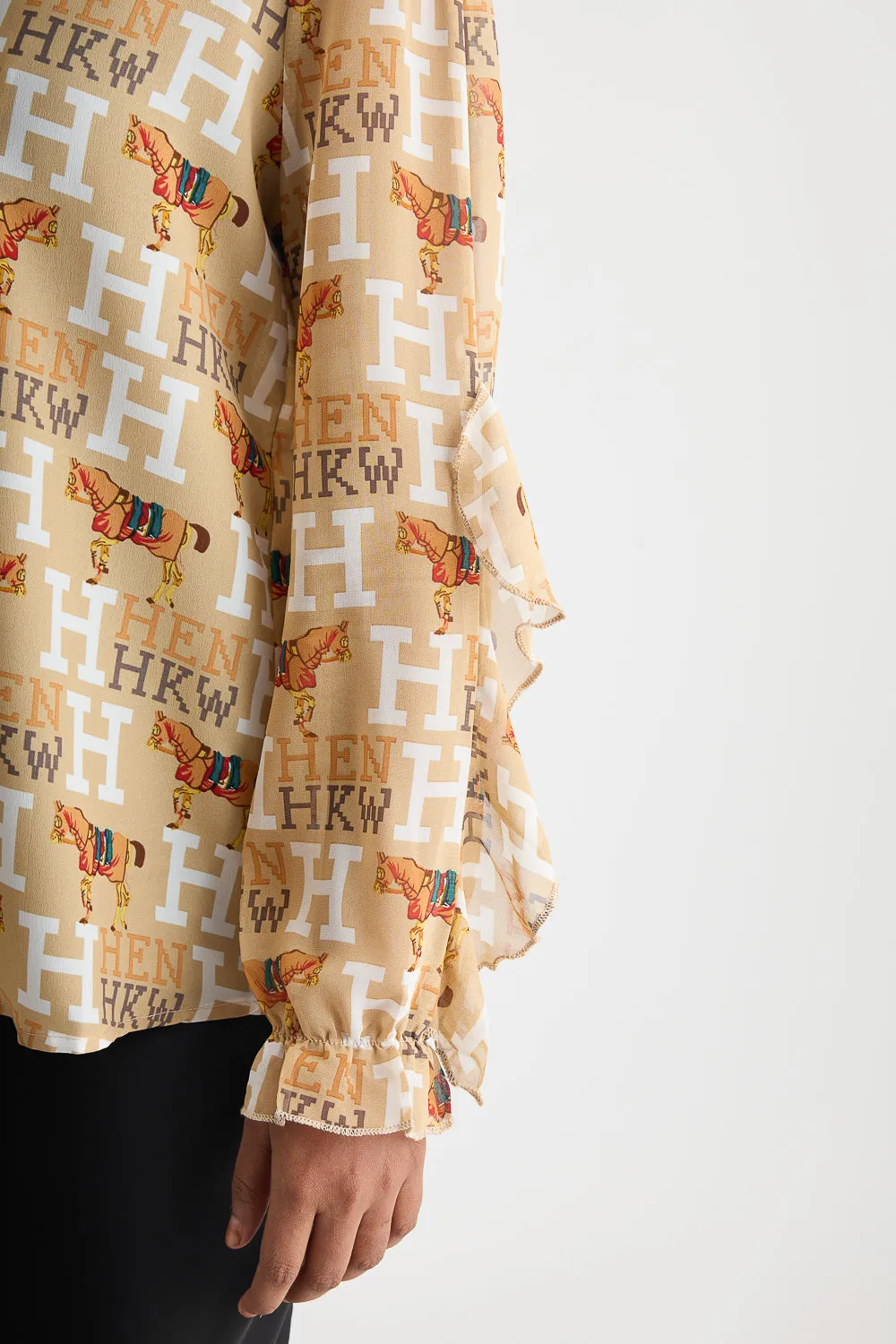 Printed Sheer Shirt