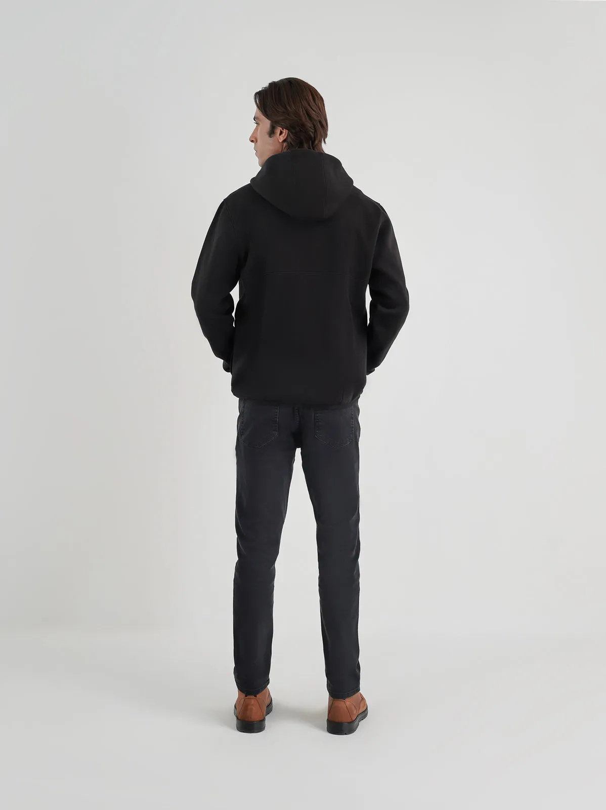 "JOCASTA" Cut and Sew Zipper Hoodie