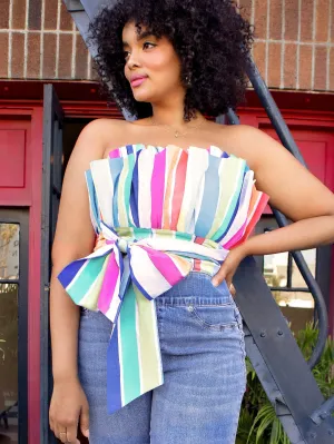 Rainbow Stripe Cupcake Top - 7th Avenue