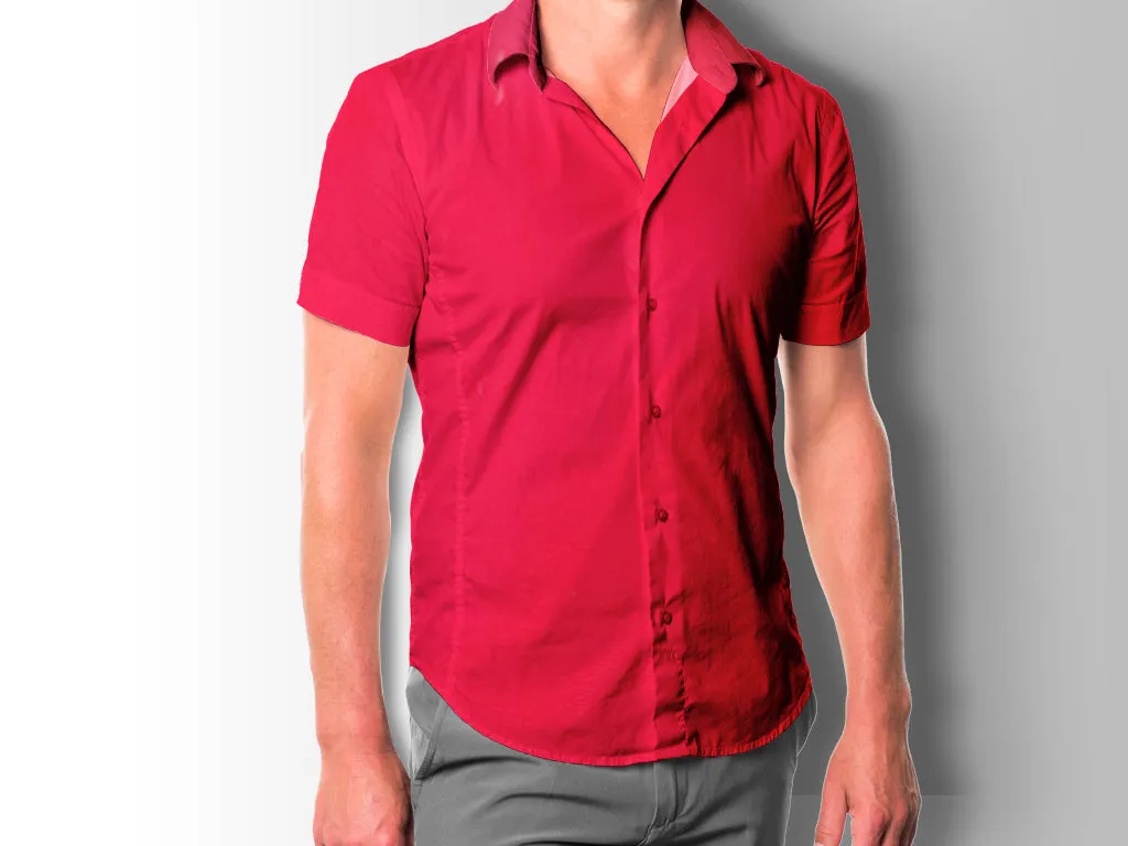 Red Plain Cotton Fabric