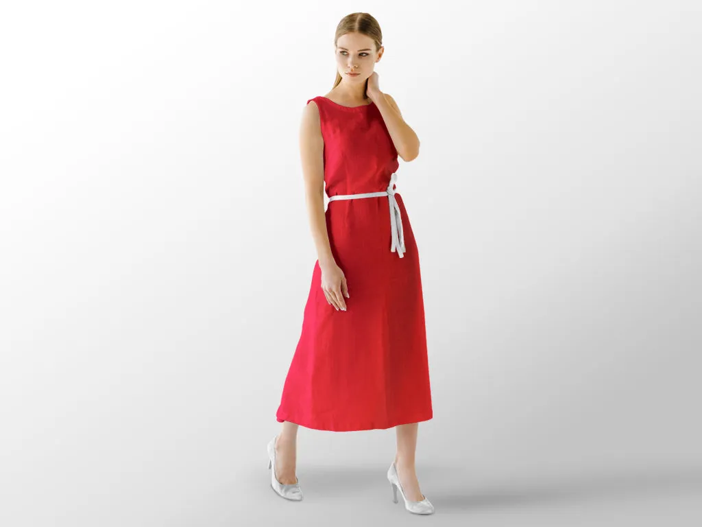 Red Plain Cotton Fabric