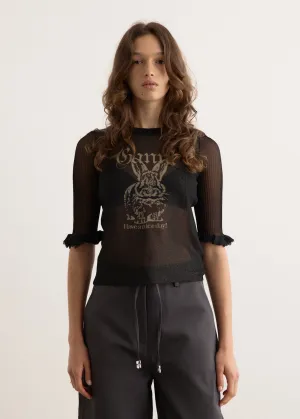 Sheer Jacquard Top