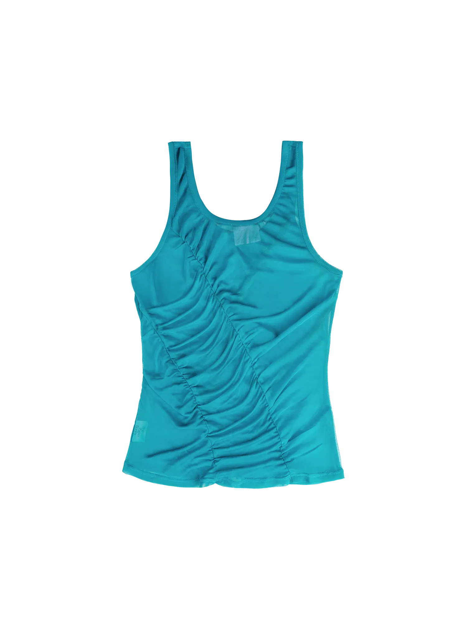 Sheer Ruched Tank (Electric)