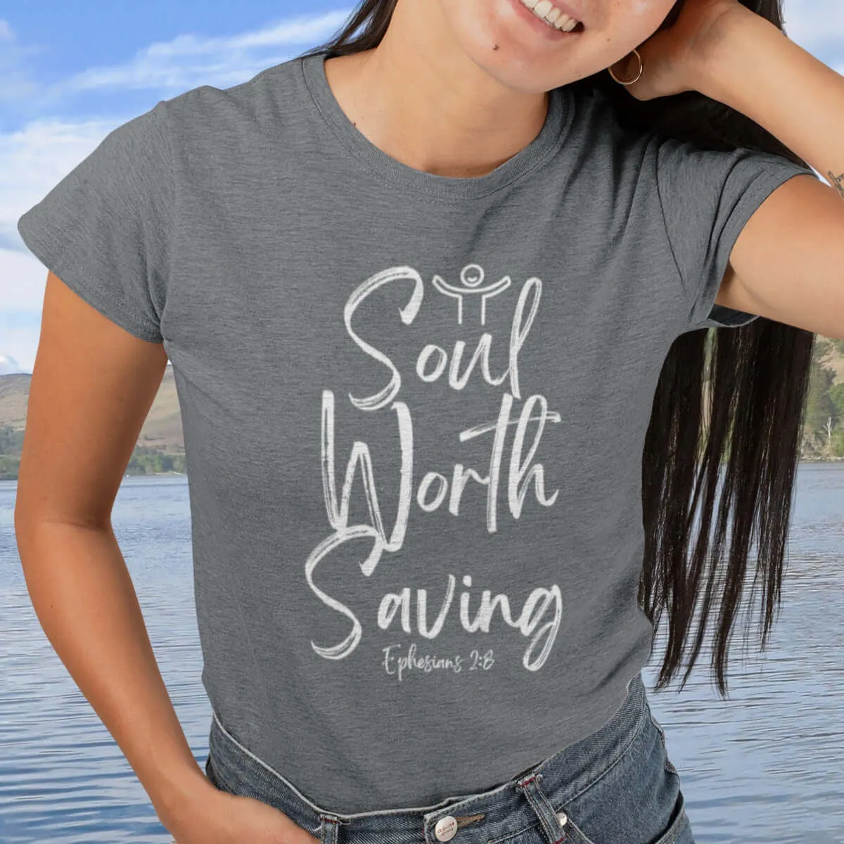 Soul Worth Saving Women's Christian TShirts Faith Tee Clothing Jesus Apparel