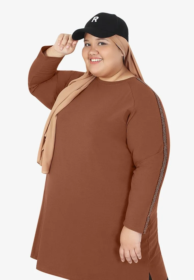 Spotti Polka Dot Ribbon Tee - Sienna Brown