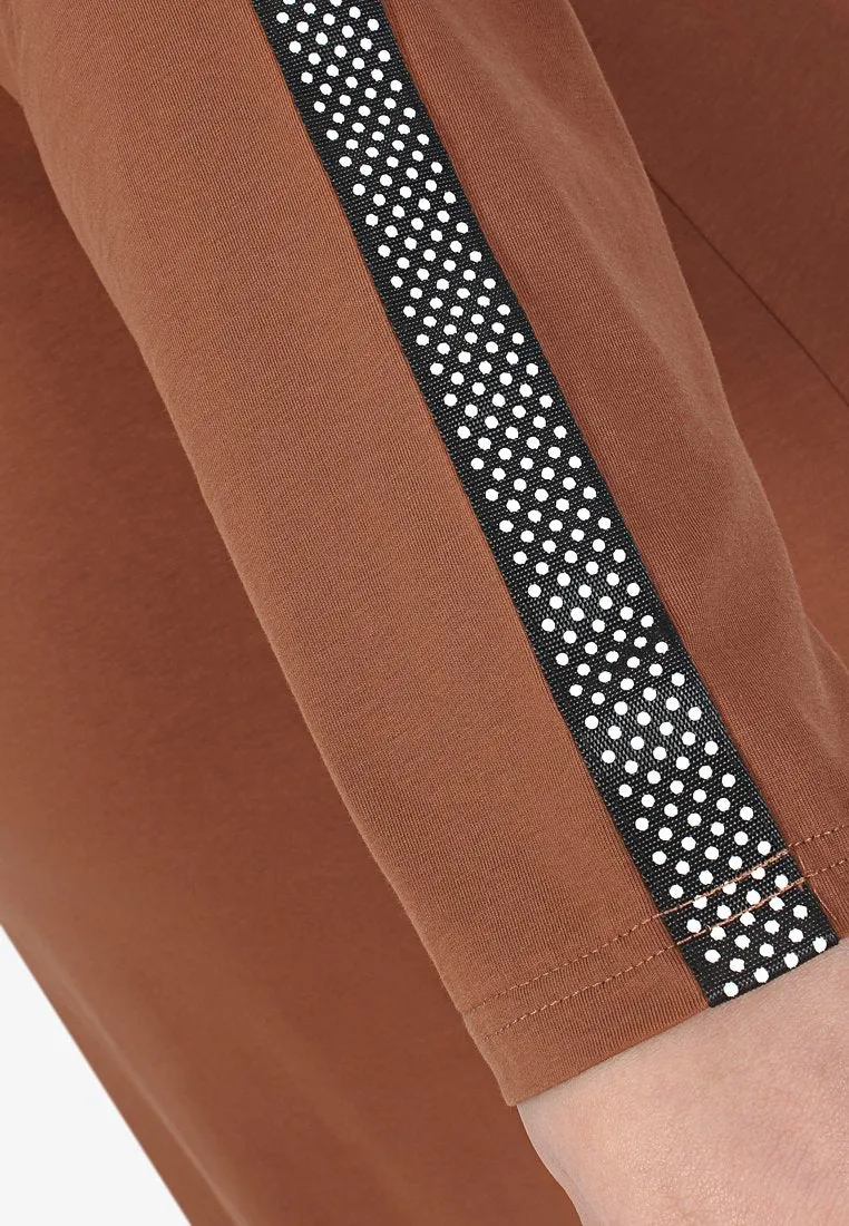 Spotti Polka Dot Ribbon Tee - Sienna Brown