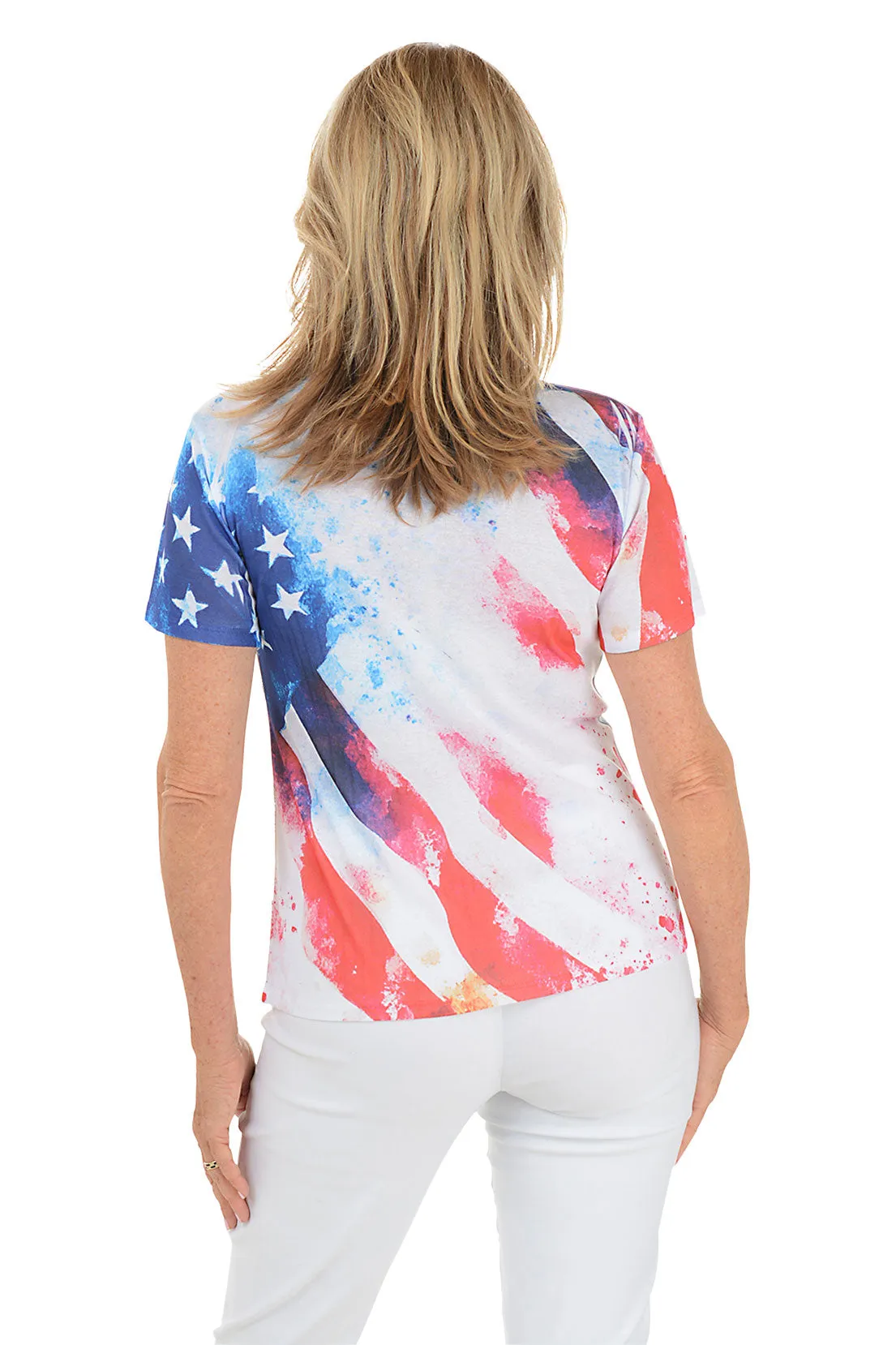 Stars And Stripes Sequined Tee