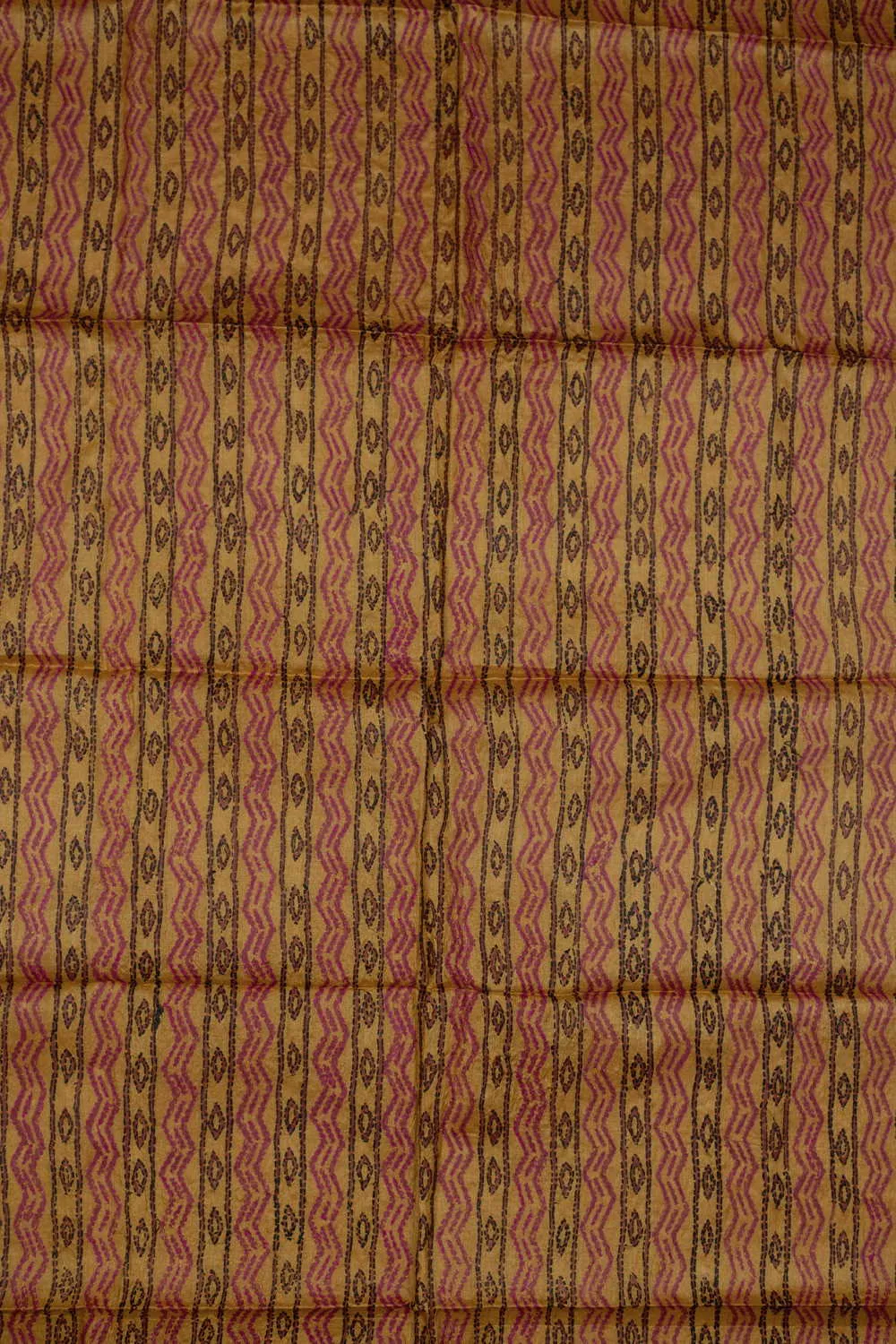 Stripe Pattern on Yellow Kantha Silk Blouse