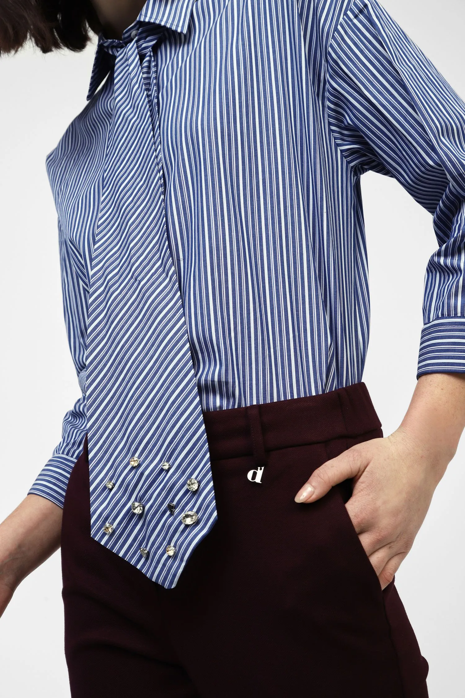 Striped Shirt with Tie