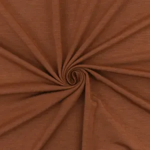 Sweet Brown Solid Stretch Rayon Jersey Knit Fabric