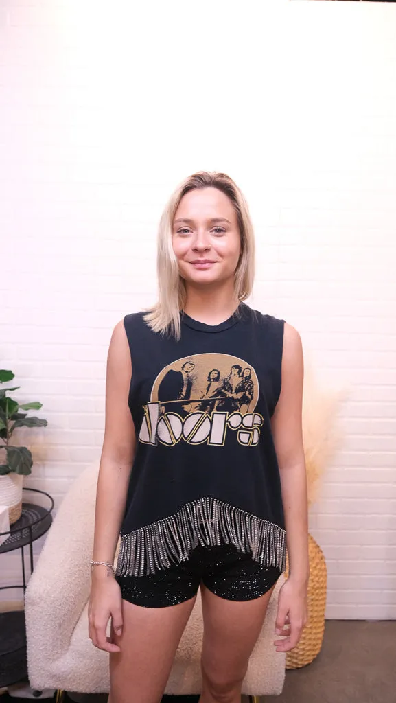 The Doors Rhinestone Fringe Tank