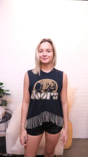 The Doors Rhinestone Fringe Tank