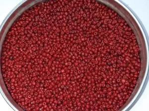 Tomato Red Opaque Round Rocaille Glass Seed Beads- 2 mm (Wholesale)