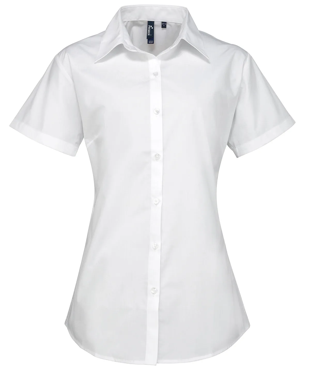Womens supreme poplin short sleeve shirt | White