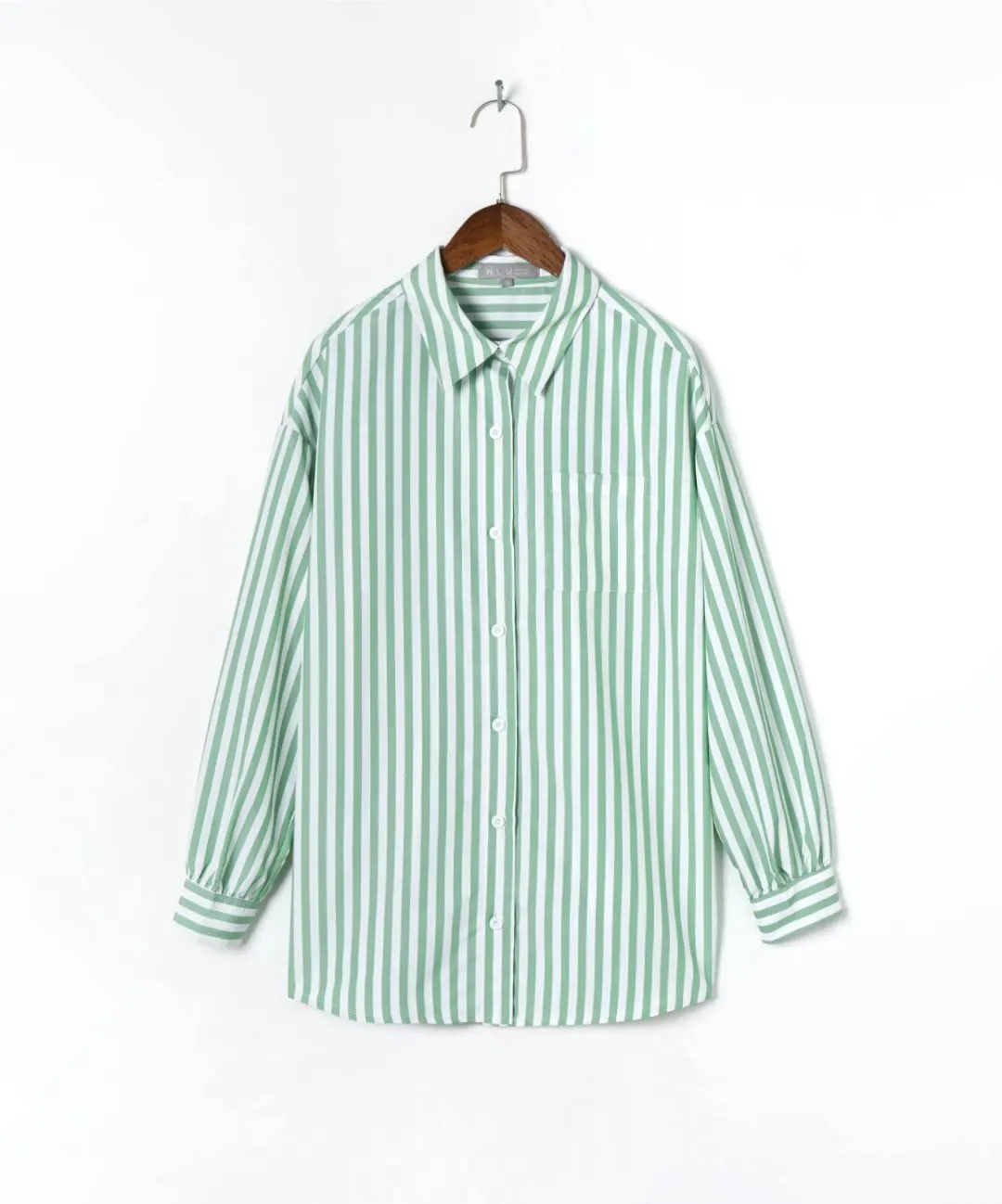 xakxx xakxx Stylish Women's Classic-Fit Long Sleeve Lightweight Button Down Shirt  Vertical Stripes Oversize BF Style Top Blouses